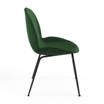 Biza Velvet Dining Chair with Black Legs - Set of 2