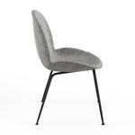 Biza Fabric Dining Chair with Black Legs - Set of 2