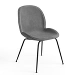 Biza Velvet Dining Chair with Black Legs - Set of 2