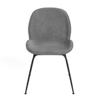 Biza Velvet Dining Chair with Black Legs - Set of 2