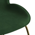 Biza Velvet Dining Chair with Gold Legs - Set of 2