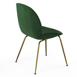 Biza Velvet Dining Chair with Gold Legs - Set of 2