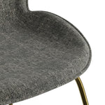 Biza Fabric Dining Chair with Gold Legs - Set of 2