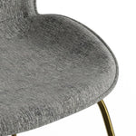 Biza Fabric Dining Chair with Gold Legs - Set of 2