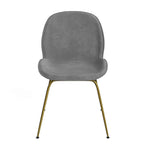 Biza Velvet Dining Chair with Gold Legs - Set of 2