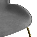 Biza Velvet Dining Chair with Gold Legs - Set of 2