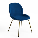 Biza Velvet Dining Chair with Gold Legs - Set of 2