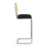 Hayward Cane Back Fabric Bar Height Stool - Set of 2