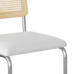 Hayward Cane Back Fabric Bar Height Stool - Set of 2