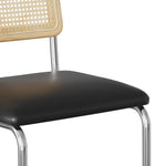 Hayward Cane Back Vegan Leather Bar Height Stool - Set of 2