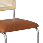 Hayward Cane Back Vegan Leather Bar Height Stool - Set of 2