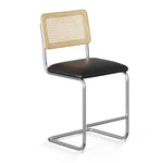 Hayward Cane Back Vegan Leather Counter Height Stool - Set of 2
