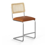 Hayward Cane Back Vegan Leather Counter Height Stool - Set of 2