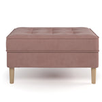 Bloomfield Velvet Rectangular Ottoman