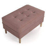 Bloomfield Velvet Rectangular Ottoman