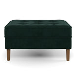 Bloomfield Velvet Rectangular Ottoman