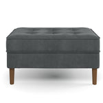 Bloomfield Velvet Rectangular Ottoman