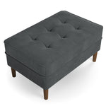 Bloomfield Velvet Rectangular Ottoman