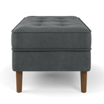 Bloomfield Velvet Rectangular Ottoman