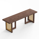 Havenwood Rectangular Cane Dining Bench