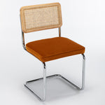 Latham Cane Back Velvet Side Chair - Set of 2