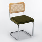 Latham Cane Back Velvet Side Chair - Set of 2