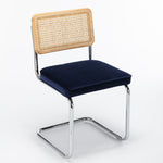 Latham Cane Back Velvet Side Chair - Set of 2