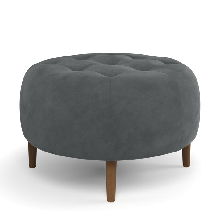 Bloomfield Round Velvet Ottoman