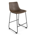 Petra Counter Stool with Black Frame - Set of 2