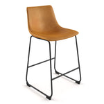 Petra Counter Stool with Black Frame - Set of 2