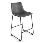 Petra Counter Stool with Black Frame - Set of 2