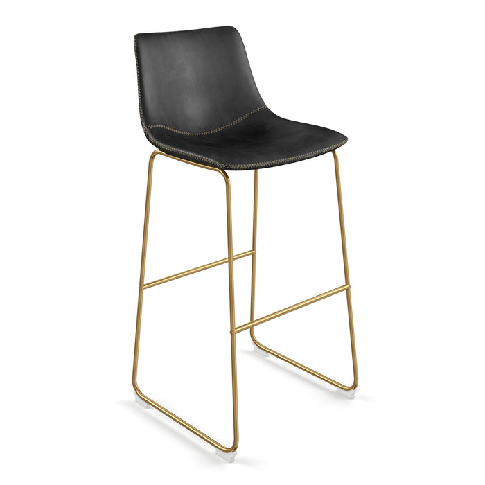 Petra Bar Stool with Gold Frame - Set of 2