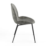 Biza Fabric Dining Chair with Black Legs - Set of 2