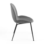 Biza Velvet Dining Chair with Black Legs - Set of 2