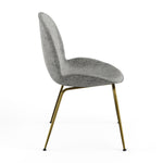 Biza Fabric Dining Chair with Gold Legs - Set of 2