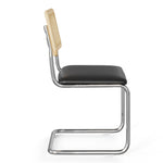 Hayward Cane Back Vegan Leather Side Chair - Set Of 2
