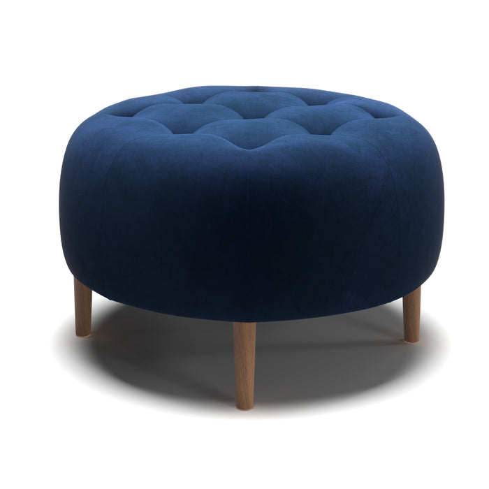 Bloomfield Round Performance Velvet Ottoman