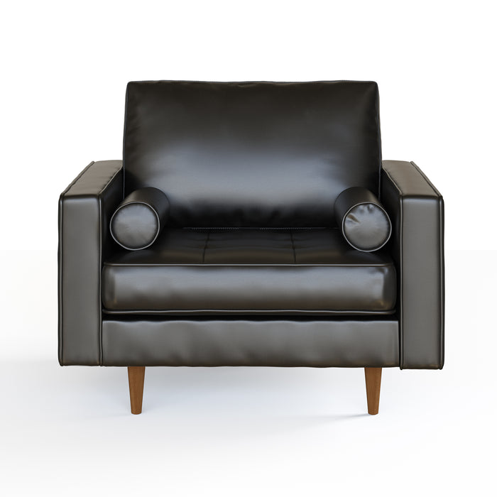 Bloomfield Upholstered Vegan Leather Arm Chair