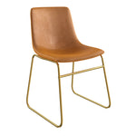 Petra Dining Chair with Gold Legs - Set of 2