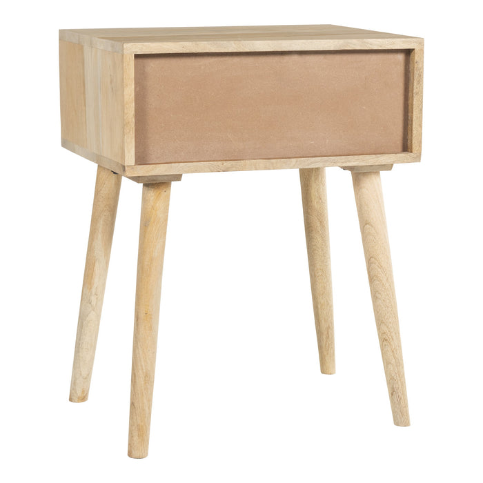 Glenndale - One Drawer Nightstand - Aged White / Wheat