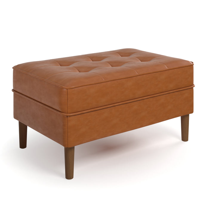 Zander Leather Ottoman
