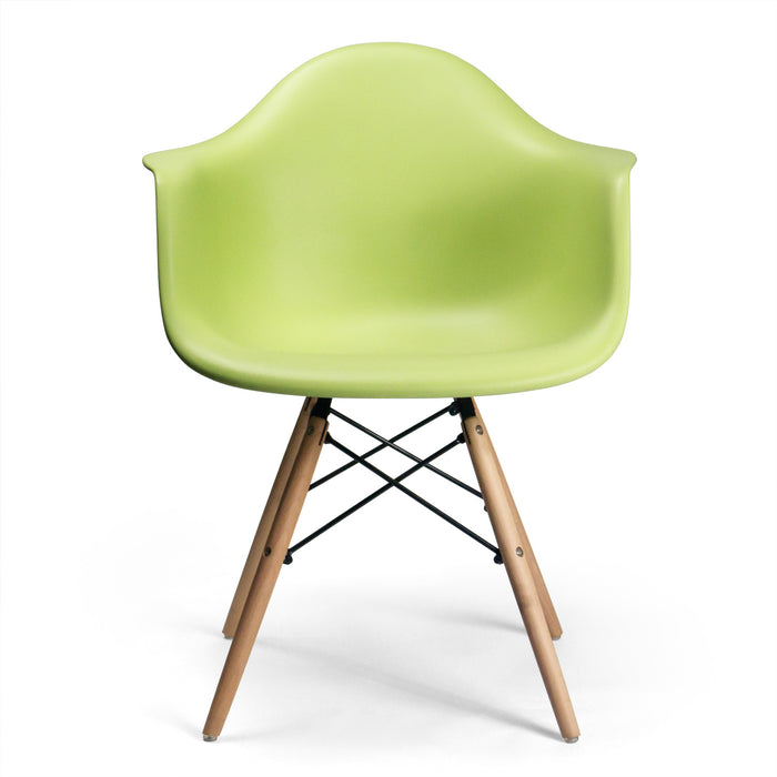 Dijon Arm Chair with Wood Legs - Set of 2