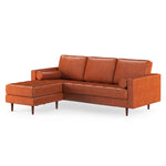 Zander Leather Reversible Sectional