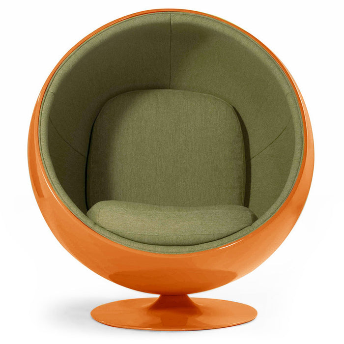 Luna Orange Gloss Fiberglass Lounge Chair